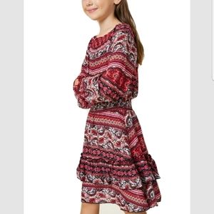 Hayden Girls Printed Ruffle Midi Smock Dress Size XL